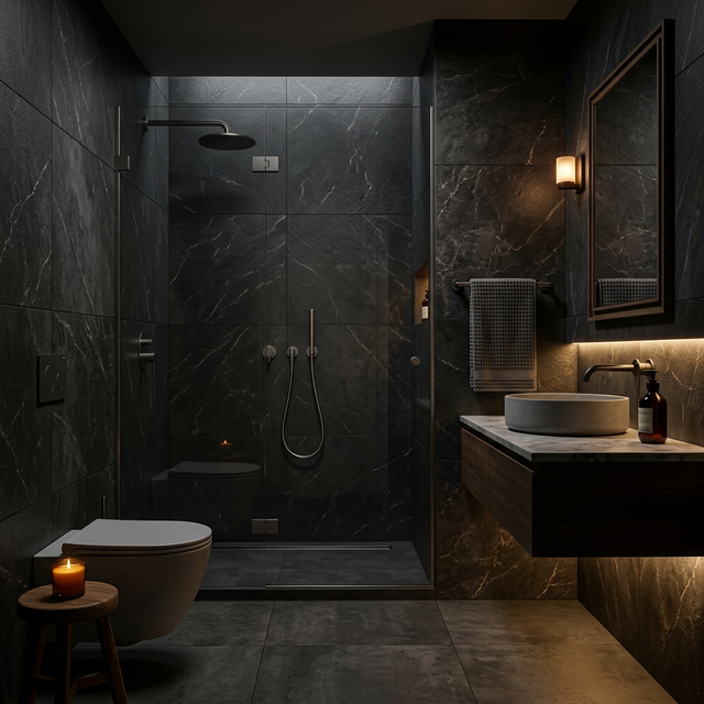 Стильный интерьер с плиткой